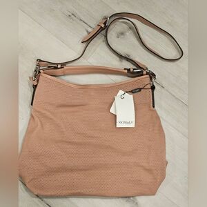 Varriale GENUINE LEATHER #14316 MESH CAMEO COLOR BLUSH BAG MADE IN ITALY